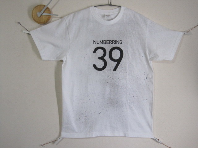 1点　染めＴ【NUMBERRING39】　　ビンテージ／ありがとう／サンキュウ／ブリーチ／渋い／ロック
