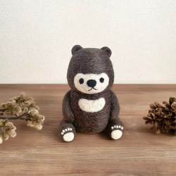 マレーグマのマスコット＊羊毛フェルトのおすわりベア【受注生産