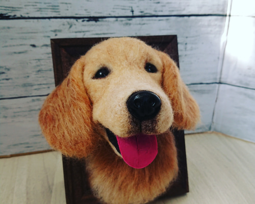 羊毛 フェルト 犬 パグ フレーム 愛犬 犬 オーダー 虹の橋 うち