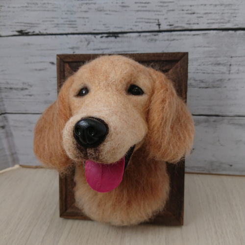 羊毛フェルト 犬 ゴールデンレトリバー フレーム 愛犬 うちの子