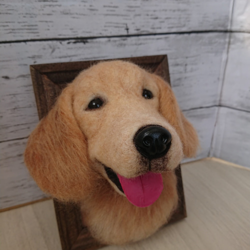 羊毛フェルト 犬 ゴールデンレトリバー フレーム 愛犬 うちの子