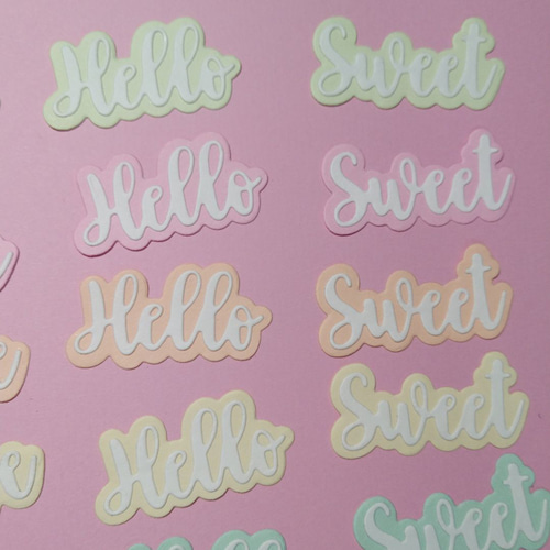 ダイカット 英文字 背景窓付き 合わせて24枚 コラージュ素材 その他