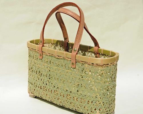 竹かごバック 六つ目菊編み 再販 受注後制作 かごバッグ Basketry 通販