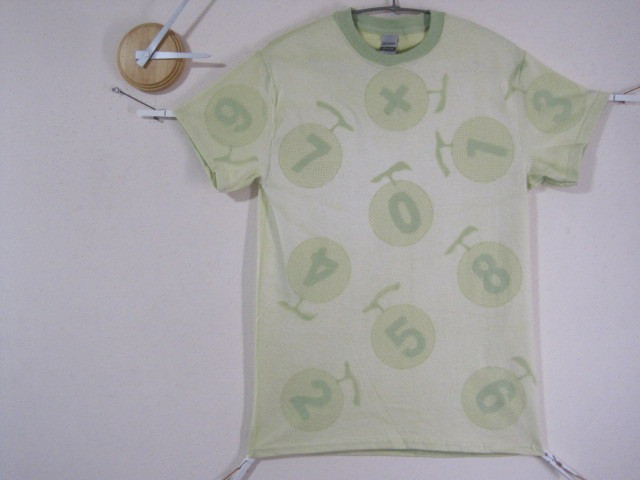 Sサイズ　メロン玉【電卓ナンバー】アロハ調　フルーツ/水玉/ケーキ/夕張/パロディ/マスクメロン/スイーツ/子供