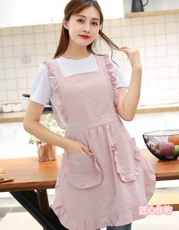 夏新作純綿女仕事高級かわいいファッション家庭用キッチン綿麻