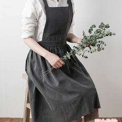 春夏   全綿ファッション純綿キッチンベーカリー女性スタジオ服カフェエプロン 5枚目の画像