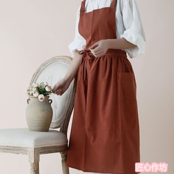 春夏   全綿ファッション純綿キッチンベーカリー女性スタジオ服カフェエプロン 10枚目の画像