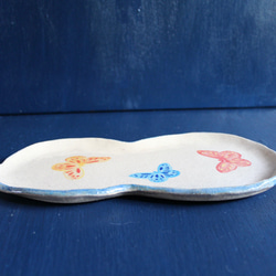 ひょうたん型のお皿　てふてふ 3枚目の画像