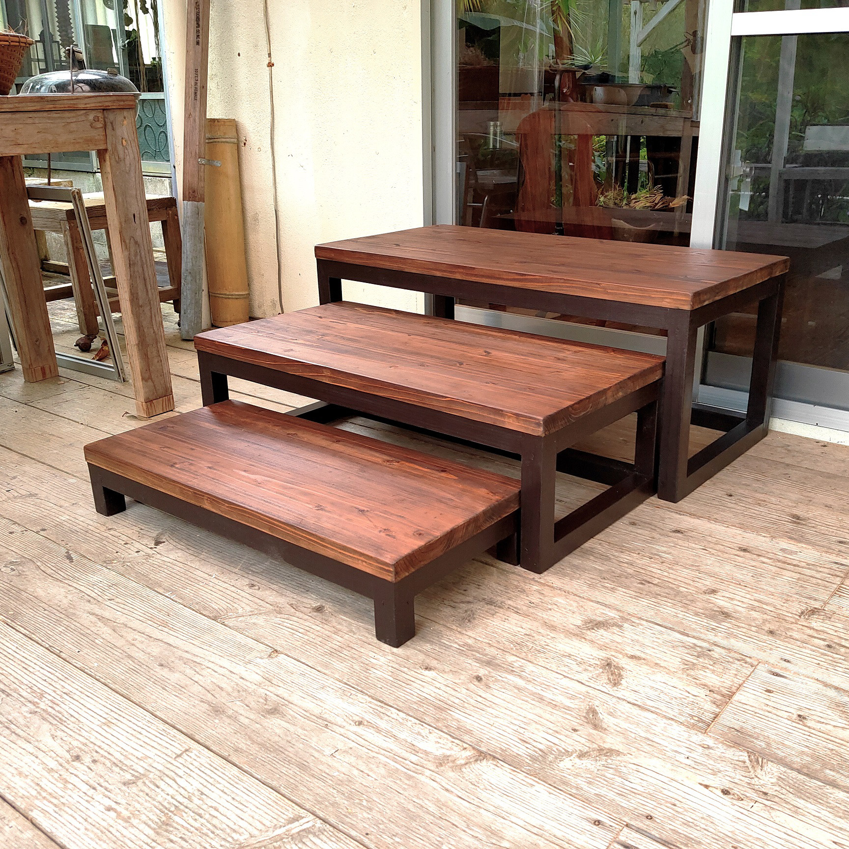 大型　踏み台　踏板　段差　ディスプレイ台　テレビ台　ローボード　ラック　花台 ステージ台 ステップ ひな壇