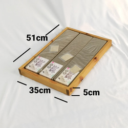 ダイソーの爪研ぎ3本付き 木製爪とぎケース 2枚目の画像