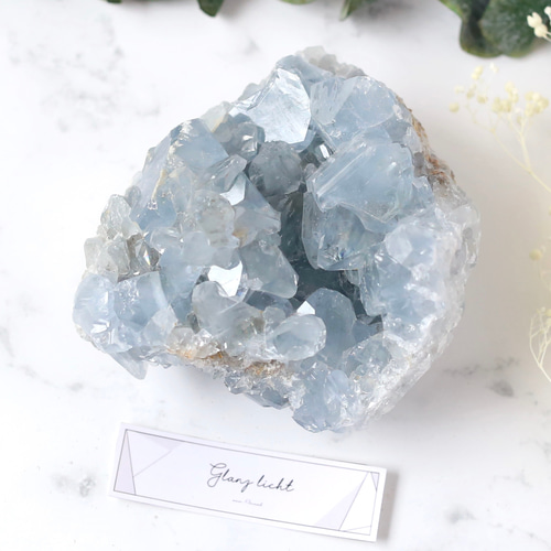 セレスタイトクラスター天青石 天使の石 鉱物 天然石 安眠 癒し その他