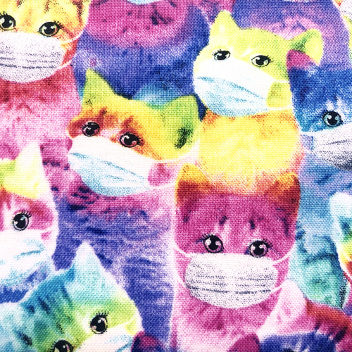 ゲーミング猫ちゃん 折りたたみ式がまぐちマスクポーチ マスク