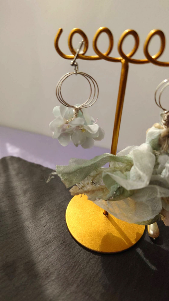 紫陽花の花束　淡いネモフィラブルー　小花のブーケ　アレルギー対応　サージカルステンレス　軽い 5枚目の画像