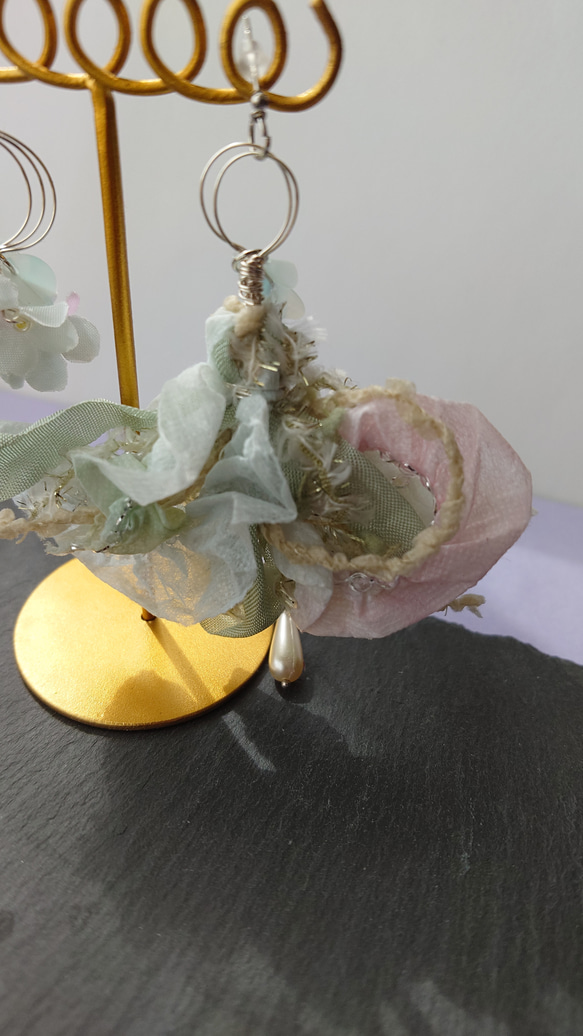 紫陽花の花束　淡いネモフィラブルー　小花のブーケ　アレルギー対応　サージカルステンレス　軽い 6枚目の画像