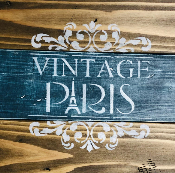 Wooden Tray  木製　カフェトレイ　VINTAGE PARIS 8枚目の画像