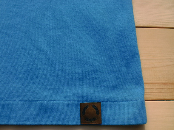 藍染めTシャツ　４段グラデーション　ボーダー　日本製 6枚目の画像