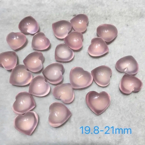 大人気】天然 ハート形 スター ローズクォーツ ルース その他素材
