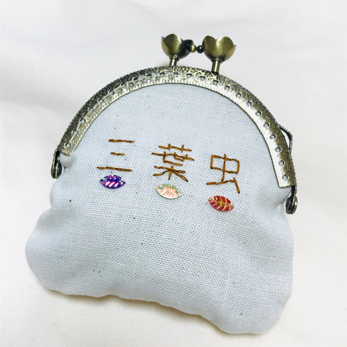 古生物の化石柄ビーズ刺繍がまぐち がま口 Atelie Ostra 通販 13883468