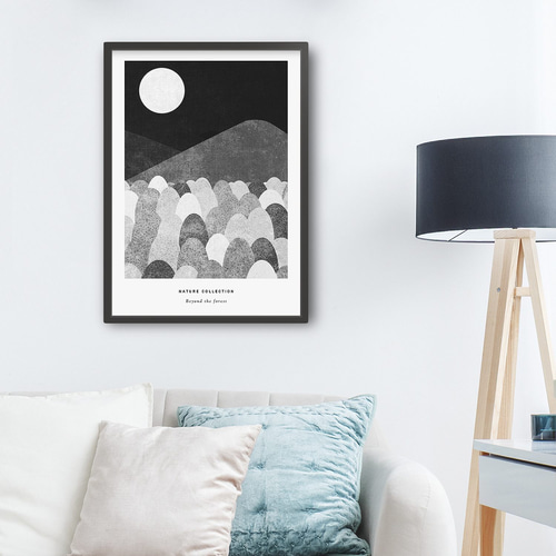 アートポスター/ Beyond the forest (mono) おしゃれインテリア