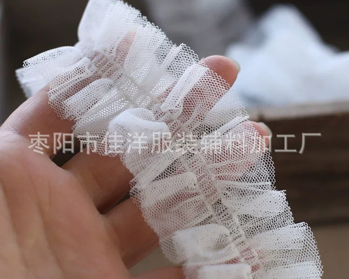 ☆ダブルチュールレース両山フリルリボン☆ リボン・テープ バンメイド