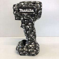 マキタ　インパクトドライバー　TD172用　外装　蓄光グリーン・ミニスカル柄 38f3ec8a956cdeae1f3ecf445979c1
