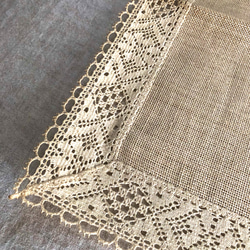 北欧 美しい レース編みドイリー 2枚セット ヴィンテージ ホワイト