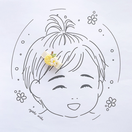 ゆずヘアクリップ 1個 ヘアクリップ・バナナクリップ ＊bon＊fleurs