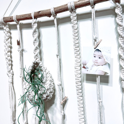 NO.373『流木ハンガー・マクラメフォトフレーム』 NO.373『流木ハンガー・マクラメフォトフレーム』