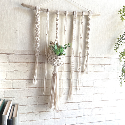 NO.373『流木ハンガー・マクラメフォトフレーム』 NO.373『流木ハンガー・マクラメフォトフレーム』