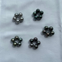 タヒチアンパール10mm AAA ラウンド Tahitian ルースパール　アクセサリー黒真珠　5色から選べます。黒蝶貝 2枚目の画像