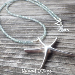 *sv925* HUGE Starfish Seaside Necklace　アパタイト 1枚目の画像