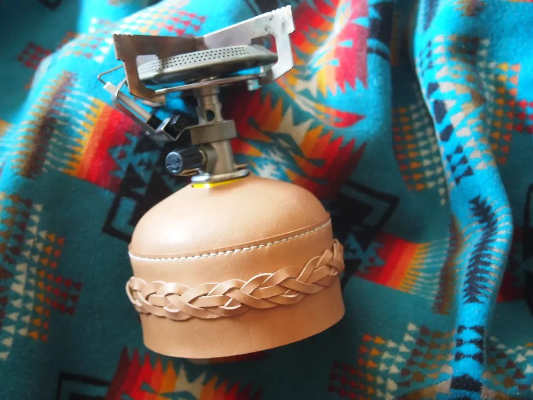 OD 缶カバー250/230サイズ　Line 栃木レザー　ナチュラルオイル・糸ホワイト