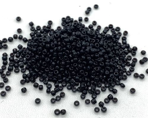 ヴィンテージ　シードパケット　60枚 JV-seed-073 ジャパンヴィンテージビーズ：ブラック2×1.3mm【10g