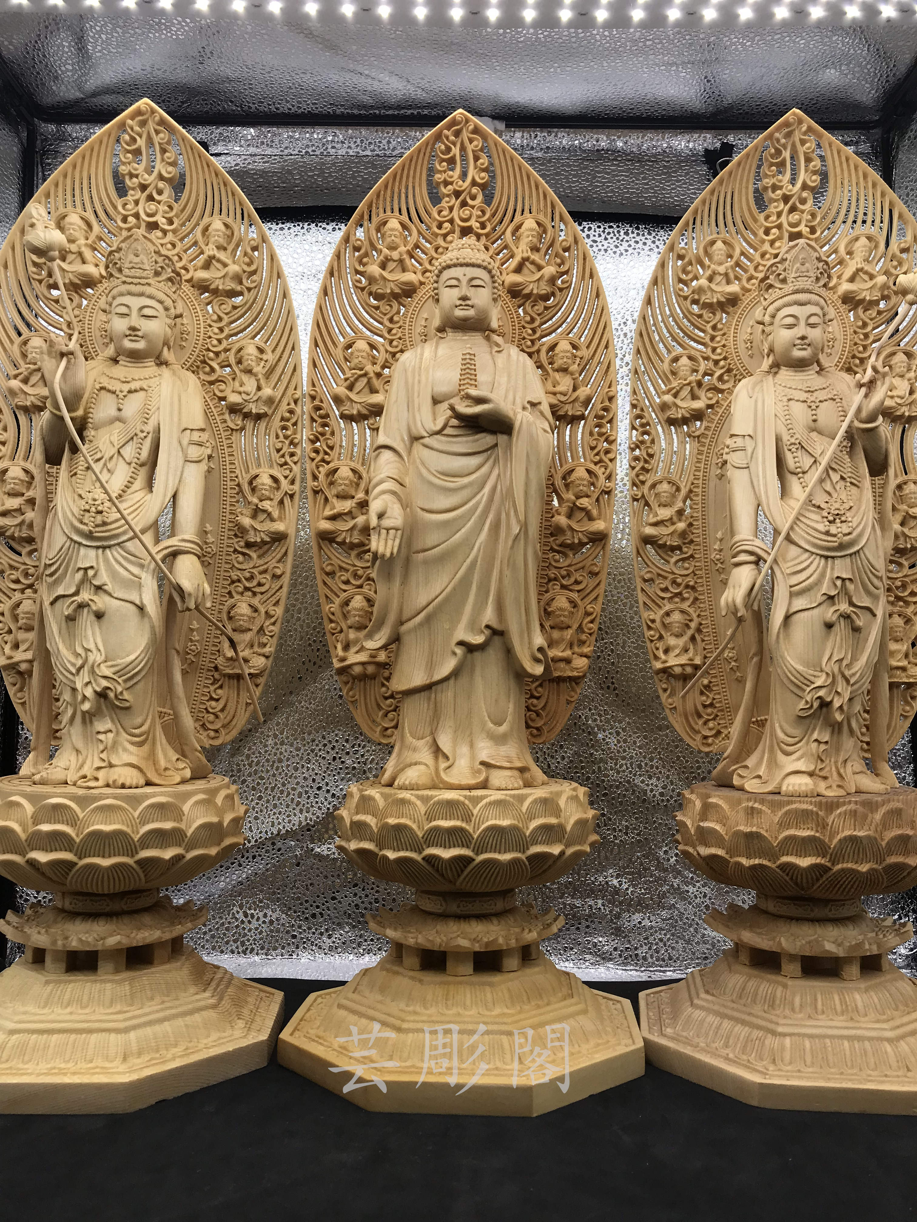 仏教工芸品 木彫仏教 精密彫刻 極上品 仏師で仕上げ品 薬師如来