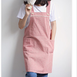シンプル綿麻キッチン家庭用肩掛けエプロンネイルフラワー店着作業服 8枚目の画像