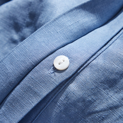 寬鬆時尚襯衫衫，長袖，非常適合夏季防曬，亮藍色 220402-3 第6張的照片