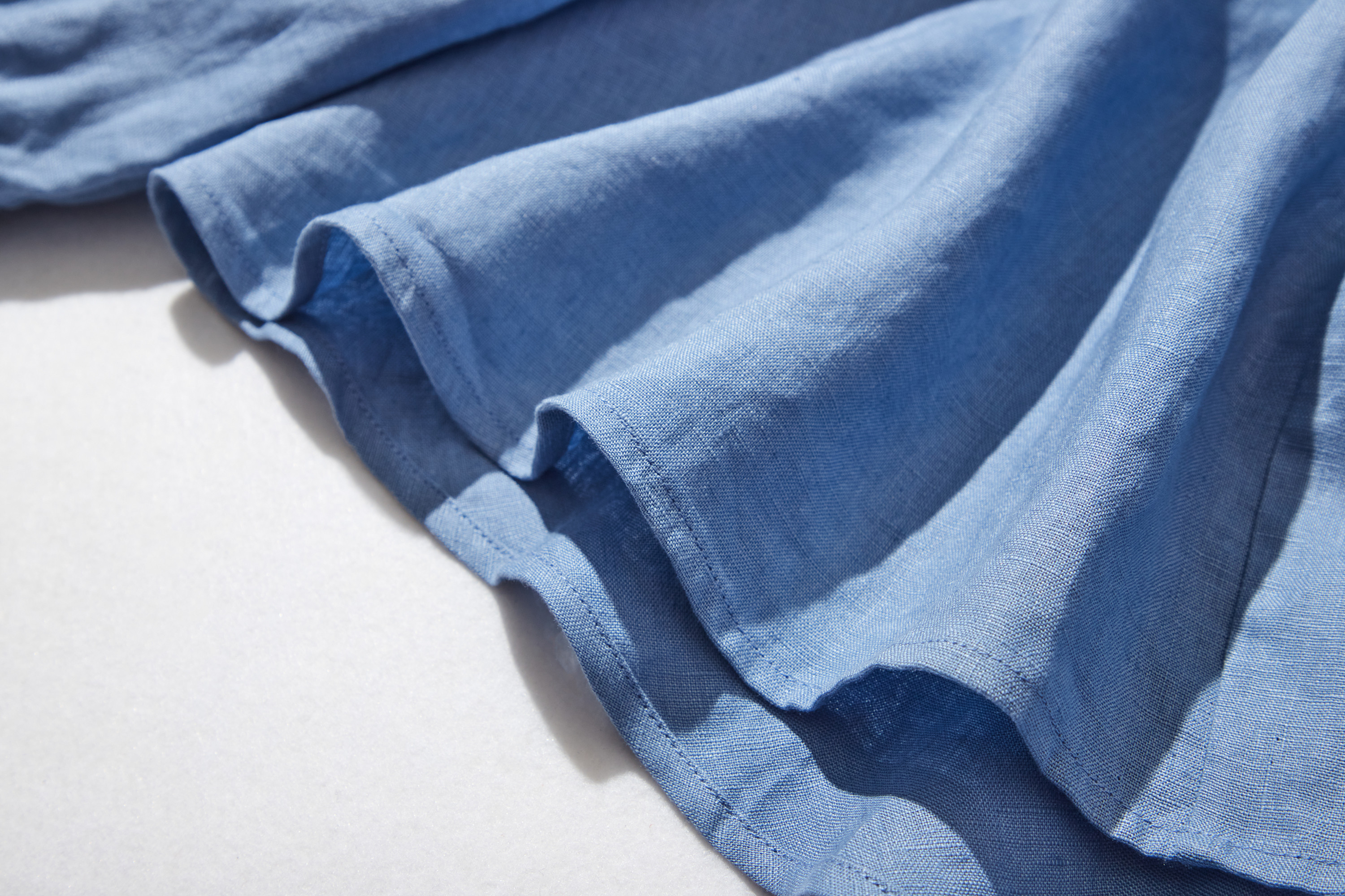 ゆるっと　おしゃれなシャツブラウス　長袖　夏の日焼止めにも 明るい青220402-3