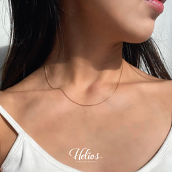 サージカルステンレス】0.8mm極細ネックレス/pinkgold/金属