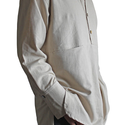 ジョムトン手織り綿メンズプルオーバー（BNN-116-02） 3枚目の画像