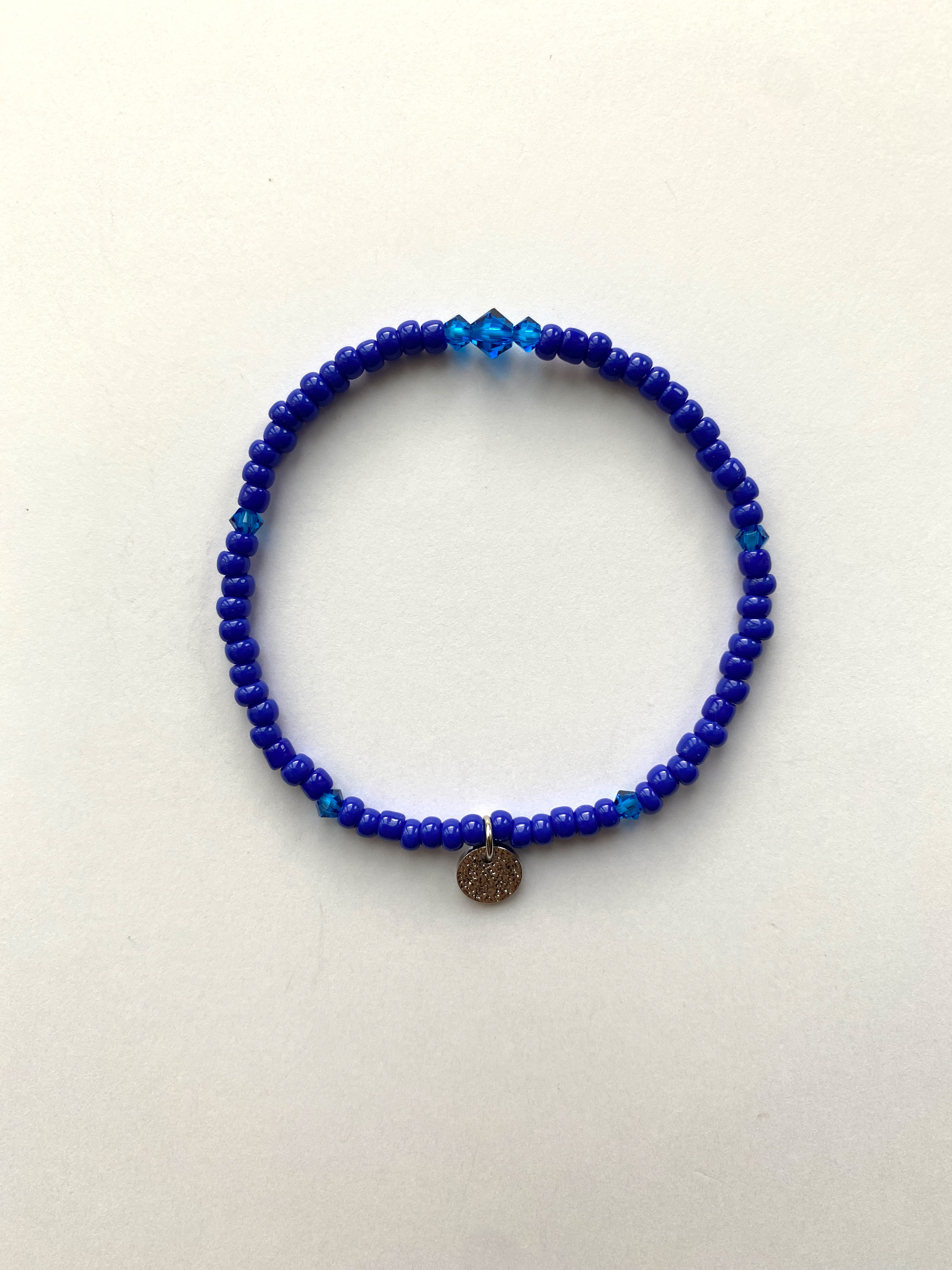 ビーズブレスレット　カプリブルーsv