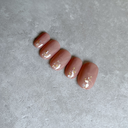 &Co. 高品質ネイルチップ【ちゅるるんピンク×ラメ】オフィス