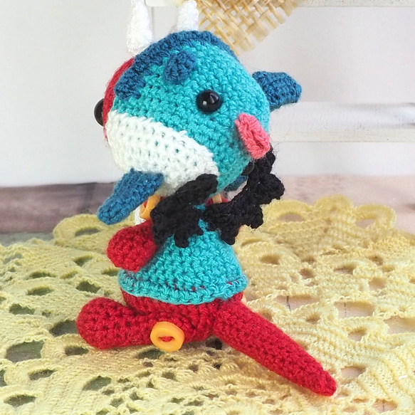 【訂做】翻車魚服裝坐式amigurumi吊帶【裡面有19種動物】 第2張的照片