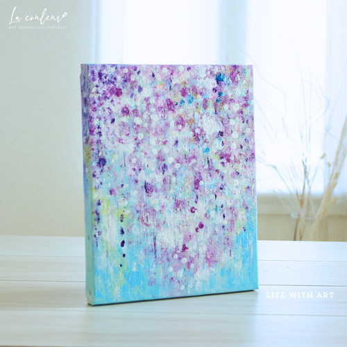特集掲載】【原画】抽象画 藤の花 約273×220mm(F3サイズ 特集掲載】【原画】抽象画 藤の花 約273×220mm(F3サイズ