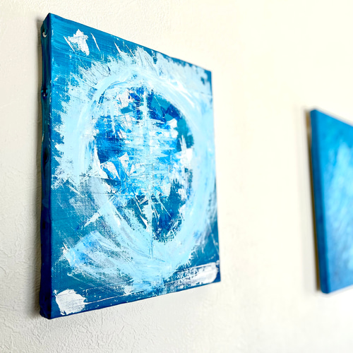 零060】絵画 宇宙 青 空 海 抽象画 原画 インテリア 絵画 零