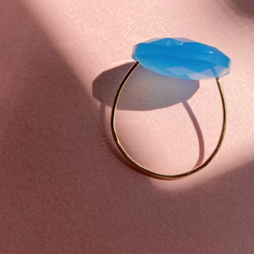 Prana Candy gem✴︎ブルーオニキス✴︎k14gf キャンディリング 指輪