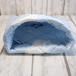 Lサイズ　ハリネズミ柄ひんやりハリネズミ寝袋　夏用（接触冷感）ブルー×ブルー 2枚目の画像