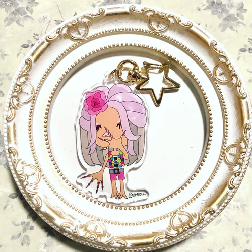 ギャルパワーで無病息災❣️] アマビエギャルキーホルダー