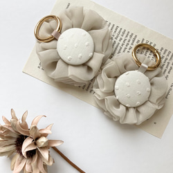 （全5色＊リボンが可愛い）マタニティマーク　マタニティキーホルダー　マタニティロゼット　シフォン 6枚目の画像