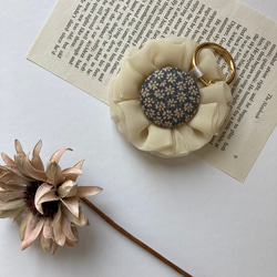 （全5色＊リボンが可愛い）マタニティマーク　マタニティキーホルダー　マタニティロゼット　シフォン 8枚目の画像