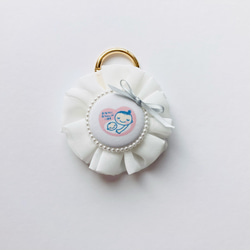 （全5色＊リボンが可愛い）マタニティマーク　マタニティキーホルダー　マタニティロゼット　シフォン 5枚目の画像